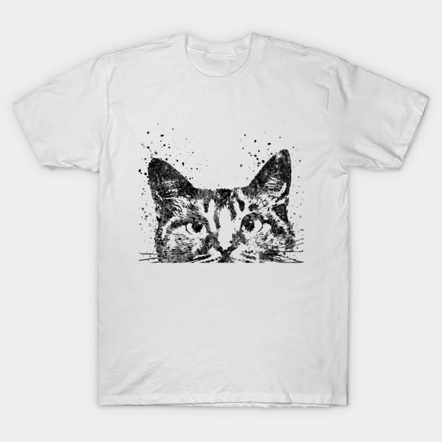 Peeking cat t shirt 2025
